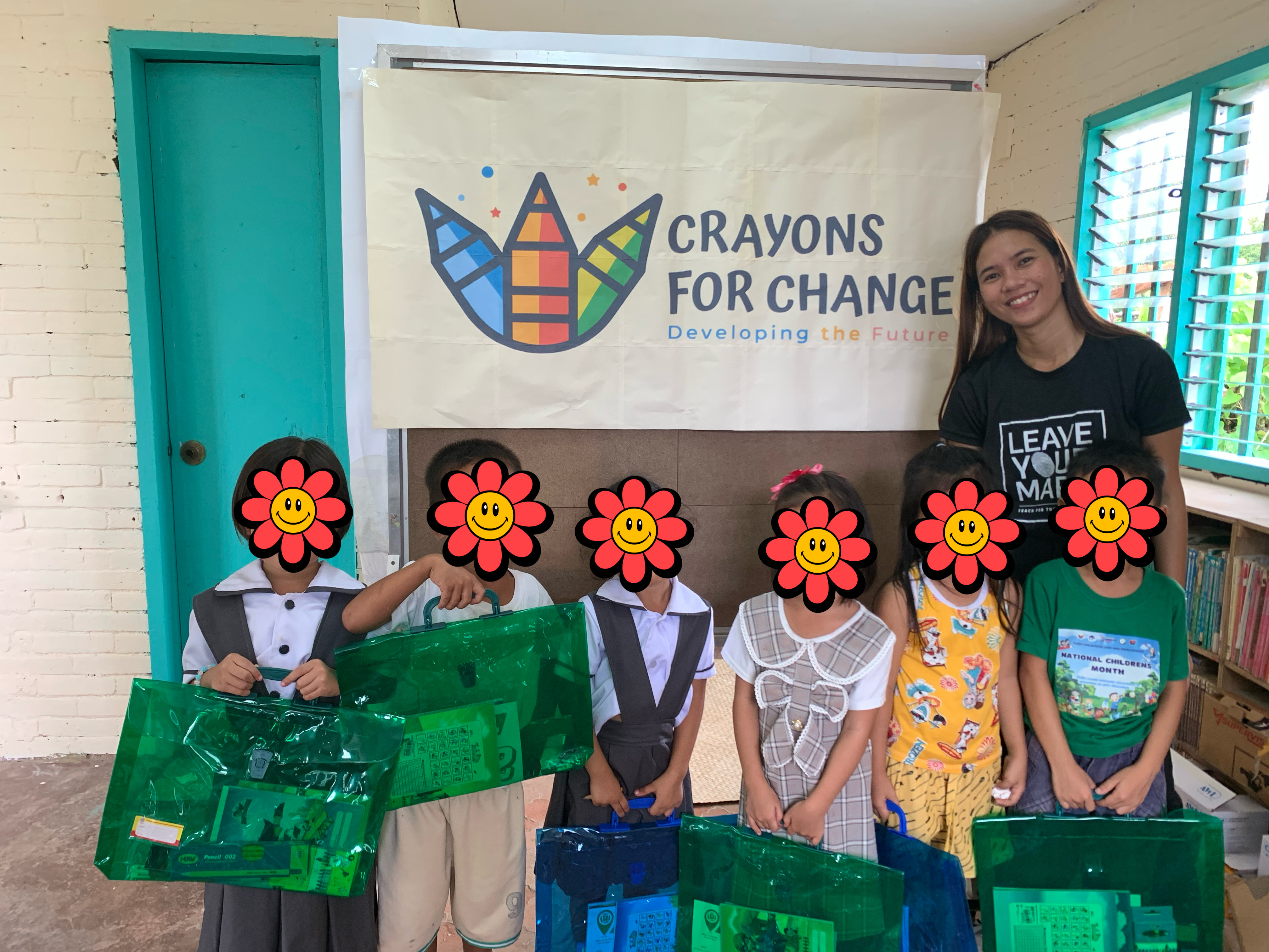 Project LISO school supply distribution at Astorga Elementary School, photo 1.